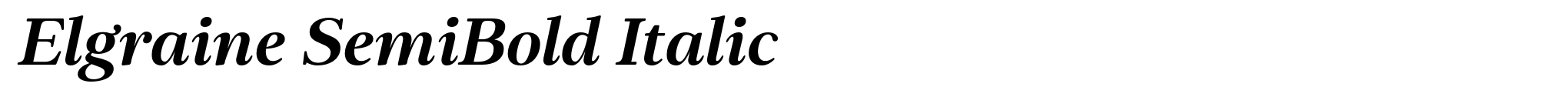 Elgraine SemiBold Italic image